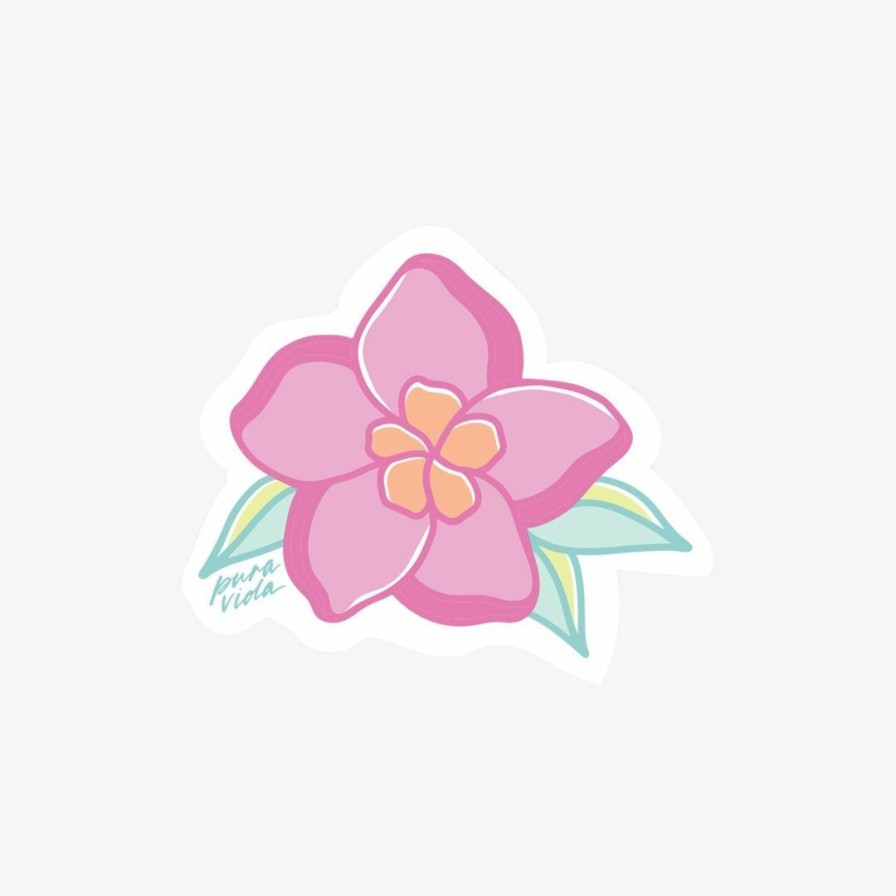 Accessories * | Brand New Pura Vida Bracelets Hibiscus Sticker