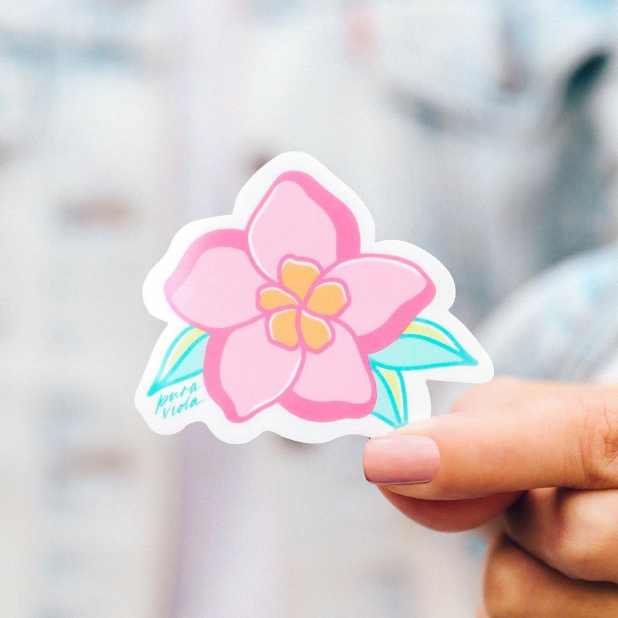 Accessories * | Brand New Pura Vida Bracelets Hibiscus Sticker