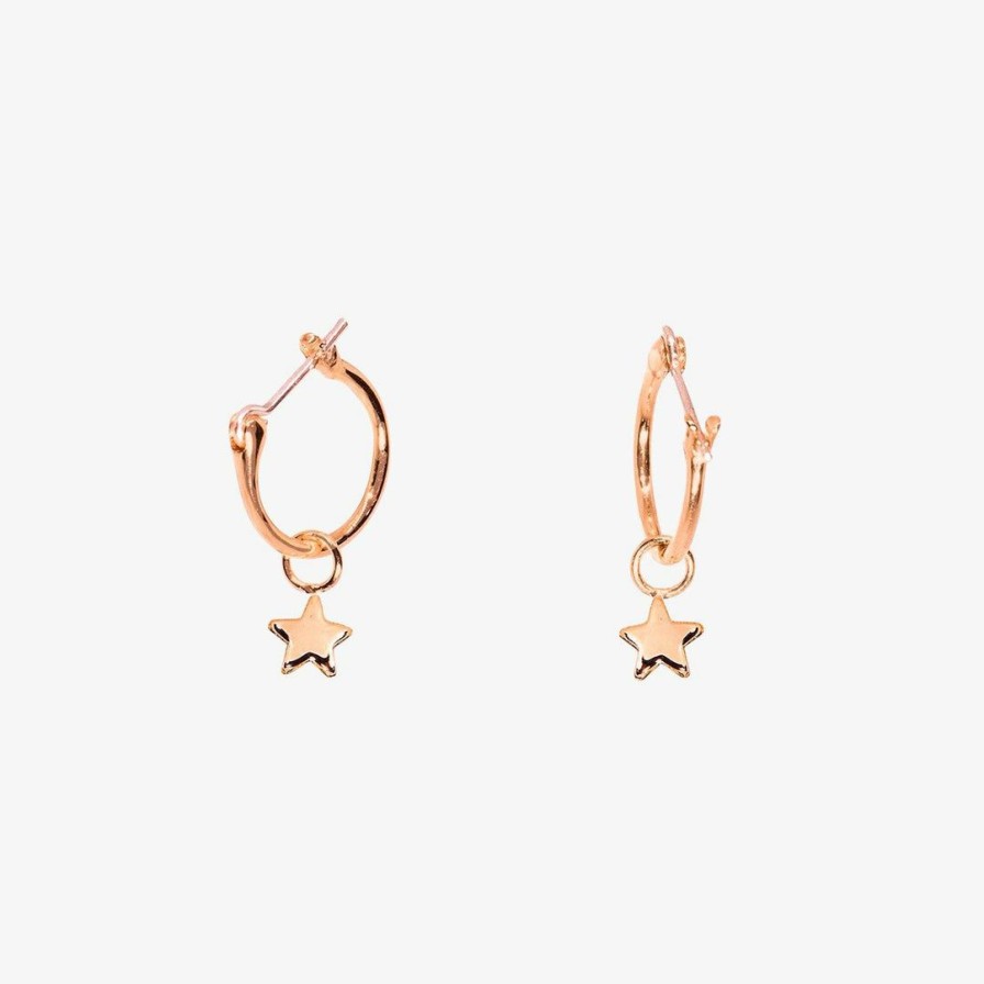 Jewelry * | Budget Pura Vida Bracelets Best Sellers Star Hoop Earrings