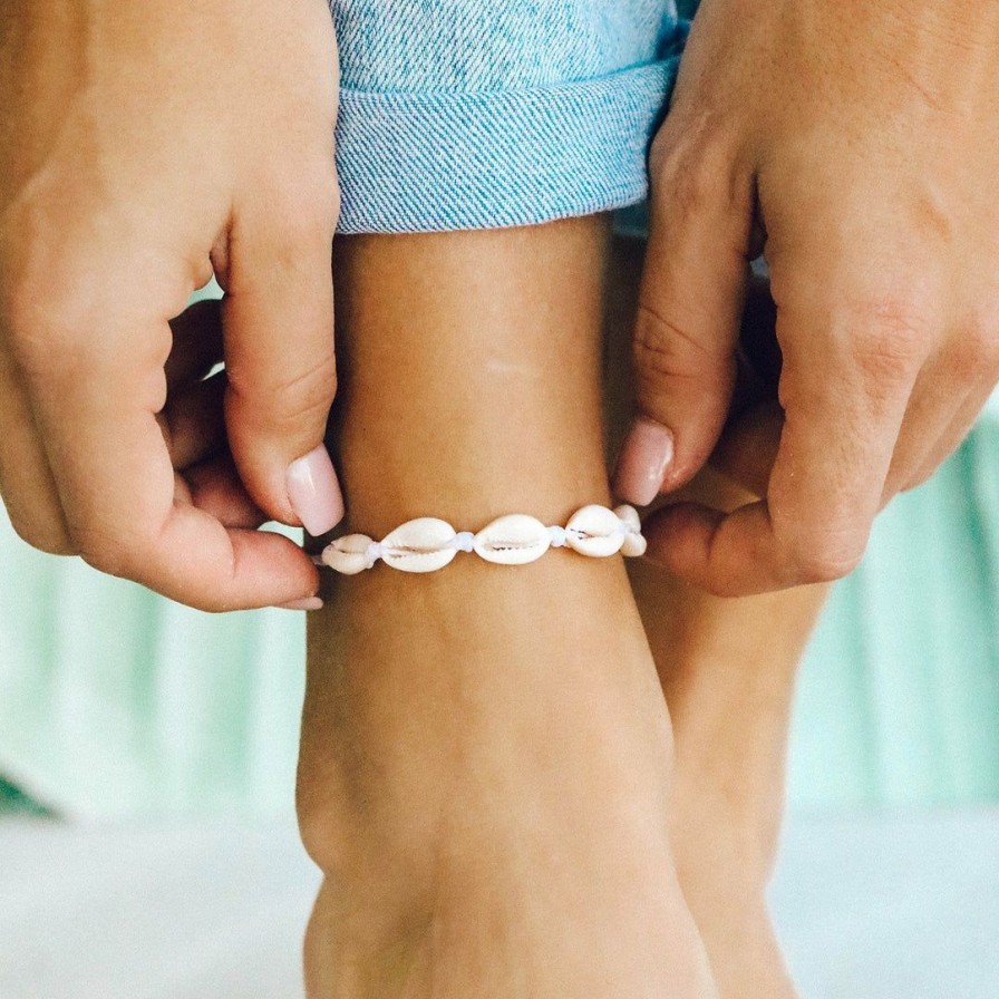 Jewelry * | Best Pirce Spring 2021 Knotted Cowries Anklet Trending On Tiktok