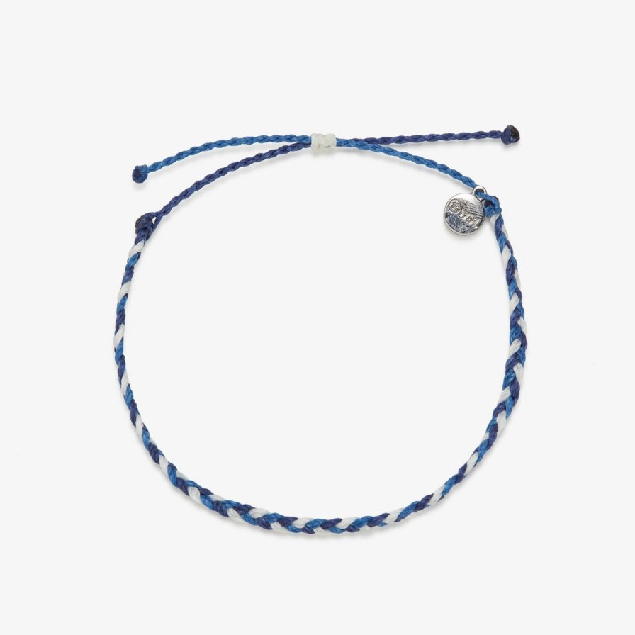 Jewelry * | Cheap Pura Vida Bracelets Men'S World Surf League Mini Braided Anklet