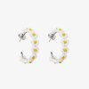 Jewelry * | Outlet Spring 2021 Best Sellers Beaded Flower Hoop Earrings