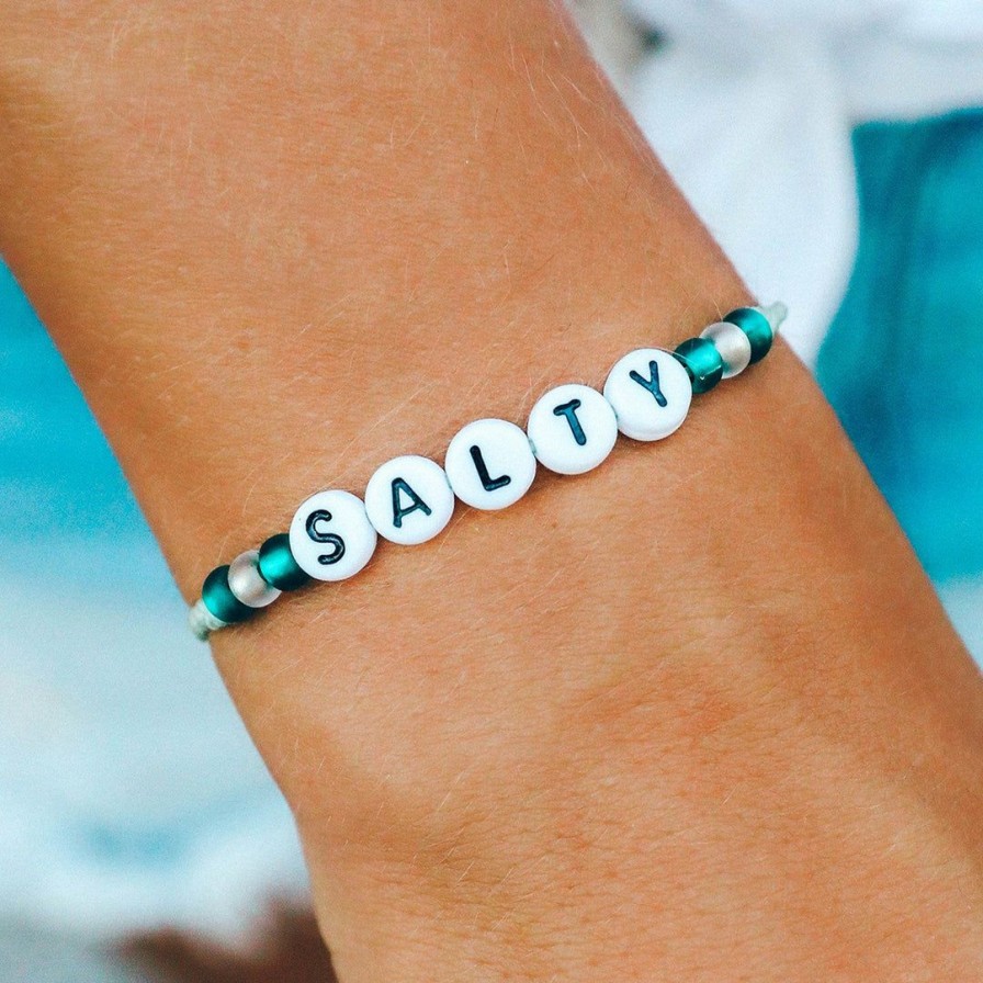 Jewelry * | New Pura Vida Bracelets Best Sellers Salty Alphabet Bead Bracelet