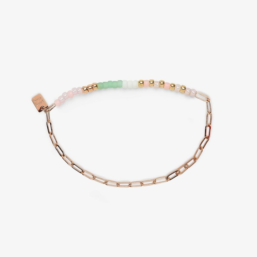 Jewelry * | Best Reviews Of Pura Vida Bracelets Seabright Stretch Bead & Chain Bracelet