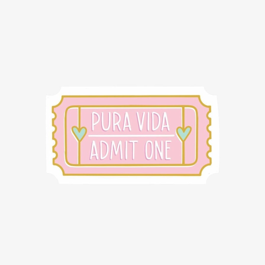 Accessories * | Hot Sale Pura Vida Bracelets Golden Ticket Sticker Best Sellers