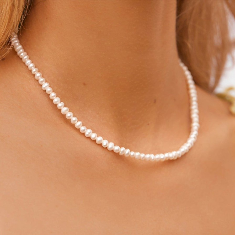 Jewelry * | Deals Pura Vida Bracelets Trending On Tiktok Bitty Freshwater Pearl Choker