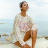 Clothing * | Best Deal Pura Vida Bracelets Sunset Palms Long Sleeve Boxy Tee Best Sellers Clay Tie-Dye