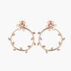 Jewelry * | Wholesale Pura Vida Bracelets Pretty Petal Flat Hoop Earrings