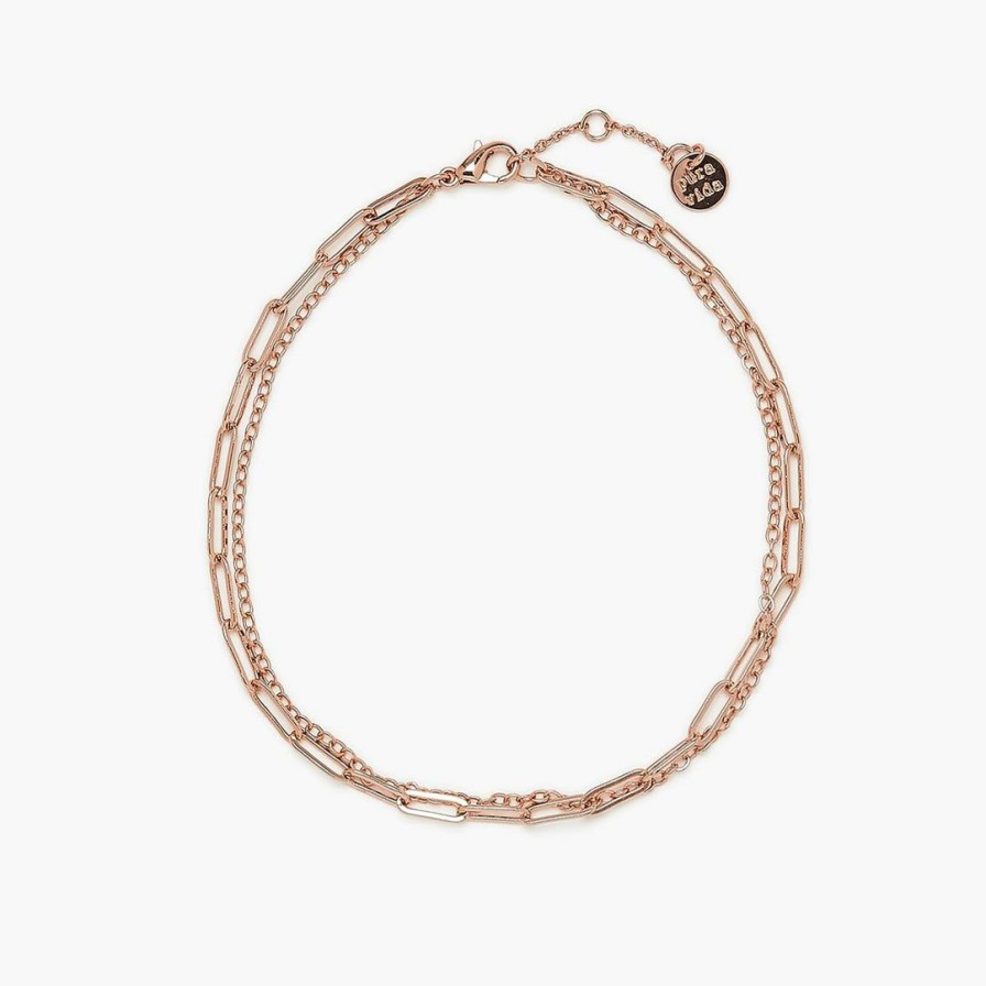 Jewelry * | Best Pirce Pura Vida Bracelets Best Sellers Double Chain Anklet