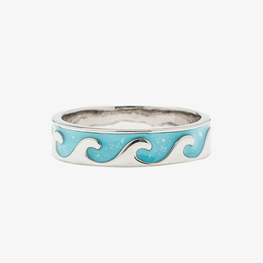 Jewelry * | Best Deal Pura Vida Bracelets Best Sellers Reversible Enamel Wave Ring