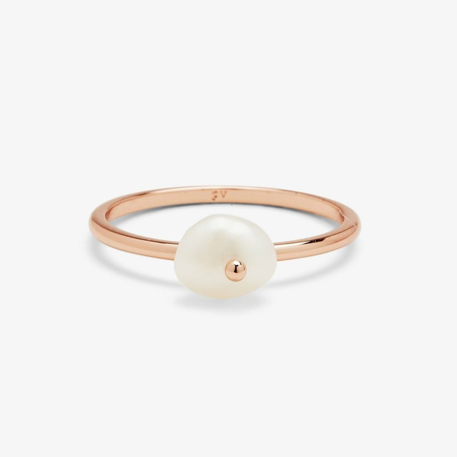 Jewelry * | Buy Pura Vida Bracelets Bitty Pearl Ring