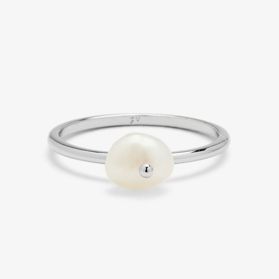 Jewelry * | Buy Pura Vida Bracelets Bitty Pearl Ring