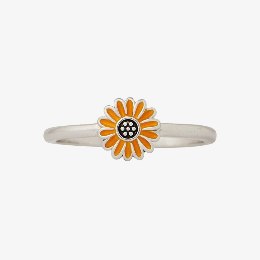 Jewelry * | Hot Sale Spring 2020 Enamel Sunflower Ring