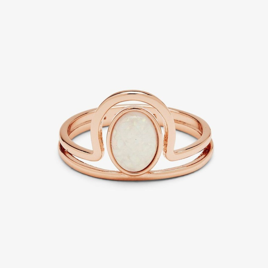 Jewelry * | Budget Pura Vida Bracelets Crowned Opal Ring Best Sellers