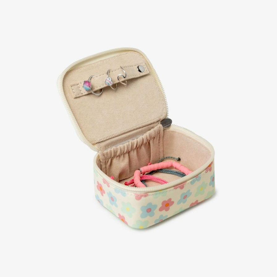 Accessories * | Coupon Pura Vida Bracelets Mini Cute Flowers Jewelry Case Best Sellers