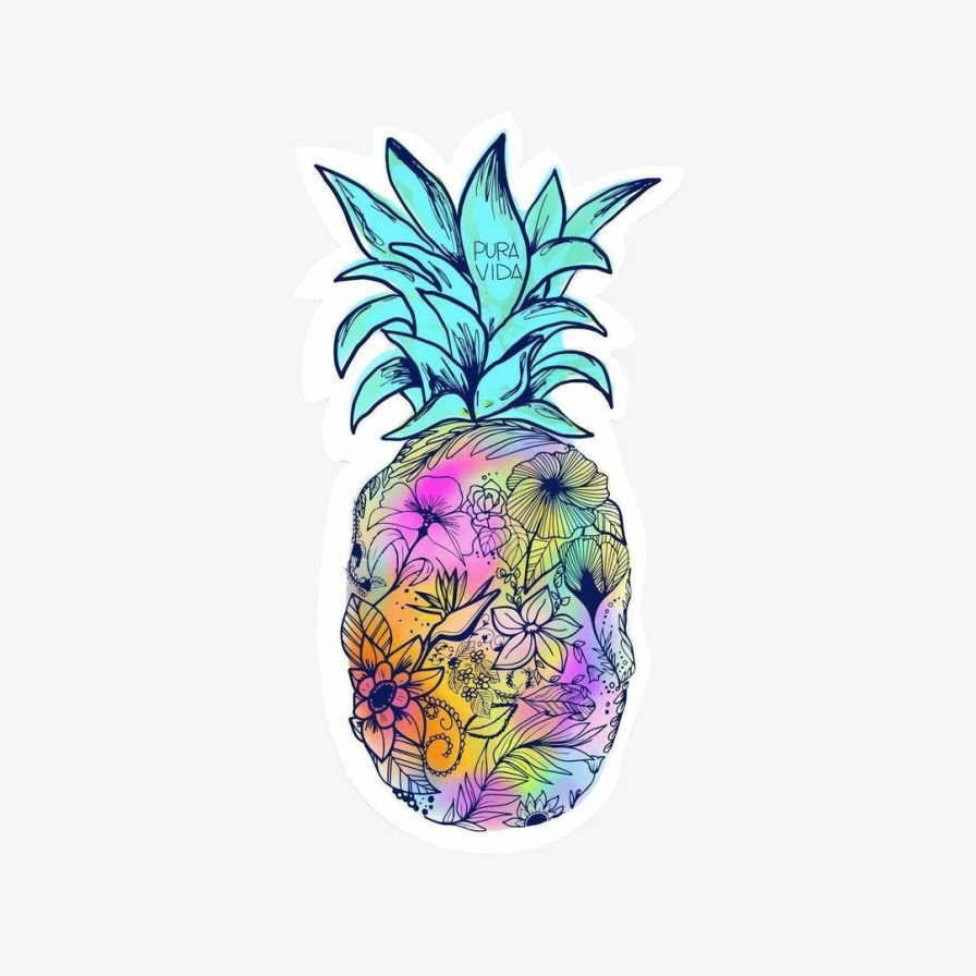 Accessories * | New Fall 2019 Best Sellers Floral Pineapple Sticker