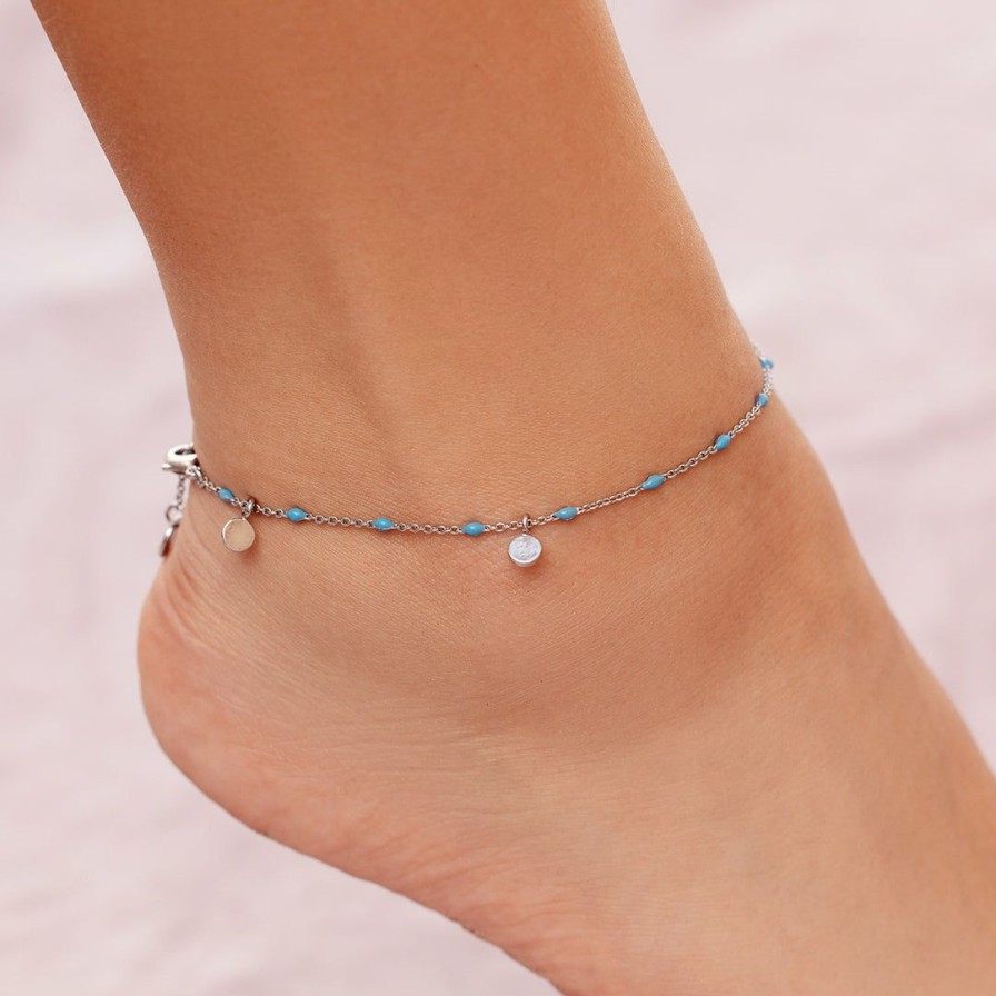 Jewelry * | Best Pirce Pura Vida Bracelets Mini Coin Beaded Anklet