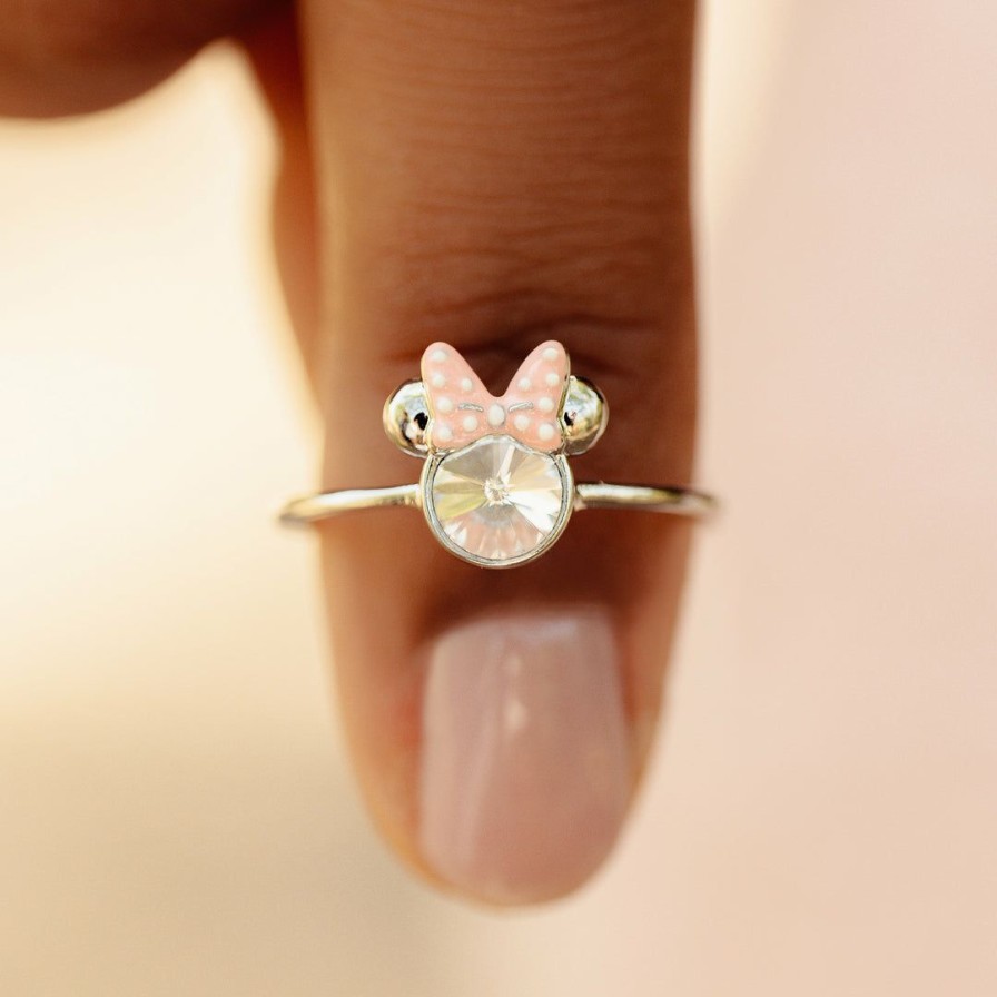 Jewelry * | Best Sale Disney Minnie Mouse Bow & Gemstone Ring