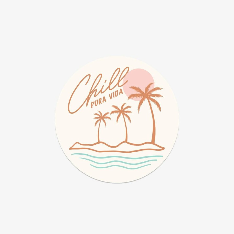 Accessories * | Promo Pura Vida Bracelets Chill Pv Sticker Best Sellers