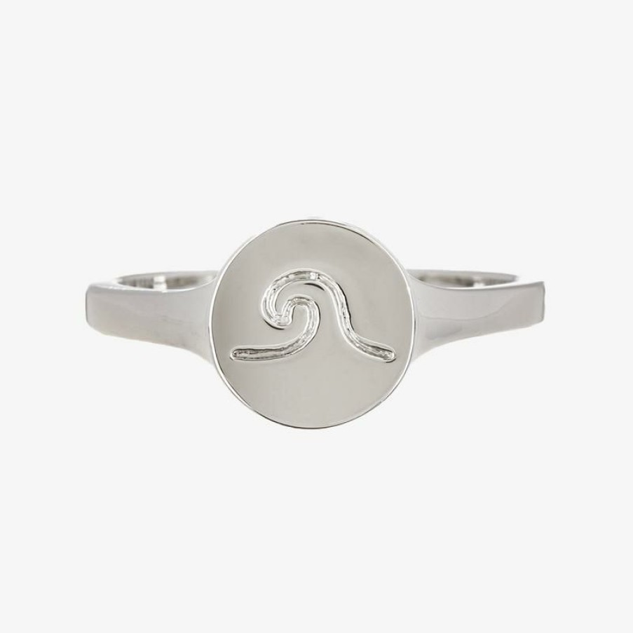 Jewelry * | Best Deal Fall 2019 Wave Coin Ring Silver