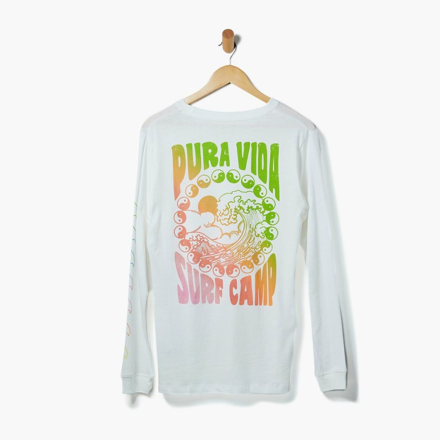 Clothing * | Coupon Pura Vida Bracelets Surf Camp Long Sleeve Crew Tee