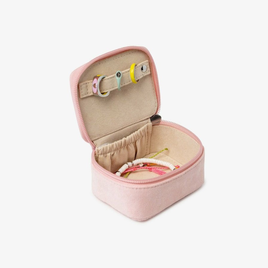 Accessories * | Wholesale Pura Vida Bracelets Jewelry Cases Mini Bubblegum Pink Jewelry Case