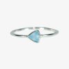 Jewelry * | Top 10 Pura Vida Bracelets Best Sellers Triangle Chalcedony Ring Silver