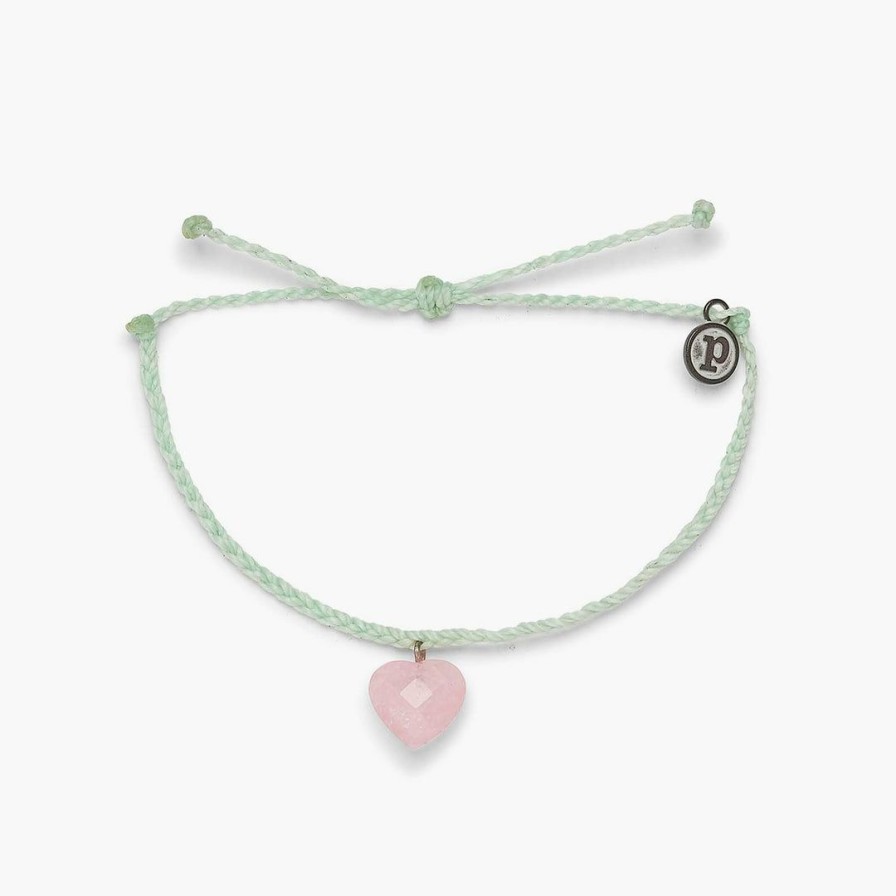 Jewelry * | Budget Pura Vida Bracelets Stone Heart Charm Bracelet