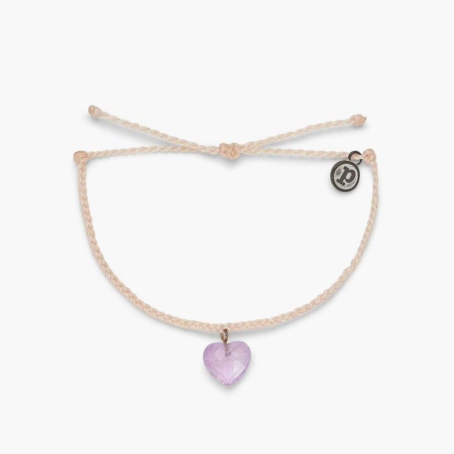 Jewelry * | Budget Pura Vida Bracelets Stone Heart Charm Bracelet